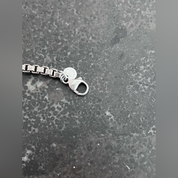 Tiffany & Co 925 Silver Venetian Box Link Bracelet - Fits Up To 7” Wrist W/Pouch - Picture 6 of 11